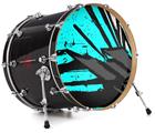 Vinyl Decal Skin Wrap for 22" Bass Kick Drum Head Baja 0040 Neon Teal - DRUM HEAD NOT INCLUDED