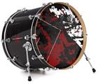 Vinyl Decal Skin Wrap for 22" Bass Kick Drum Head Baja 0003 Red Dark - DRUM HEAD NOT INCLUDED