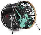 Vinyl Decal Skin Wrap for 22" Bass Kick Drum Head Baja 0003 Seafoam Green - DRUM HEAD NOT INCLUDED