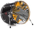 Vinyl Decal Skin Wrap for 22" Bass Kick Drum Head Baja 0032 Orange - DRUM HEAD NOT INCLUDED