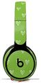 WraptorSkinz Skin Skin Decal Wrap works with Beats Solo Pro (Original) Headphones Hearts Green On White Skin Only BEATS NOT INCLUDED