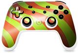 Skin Decal Wrap works with Original Google Stadia Controller Two Tone Waves Neon Green Orange Skin Only CONTROLLER NOT INCLUDED