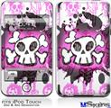 iPod Touch 2G & 3G Skin - Cartoon Skull Pink