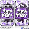 iPod Touch 2G & 3G Skin - Cartoon Skull Purple