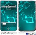iPod Touch 2G & 3G Skin - Bokeh Music Neon Teal