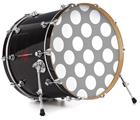 Vinyl Decal Skin Wrap for 20" Bass Kick Drum Head Kearas Polka Dots Whtie On Gray - DRUM HEAD NOT INCLUDED