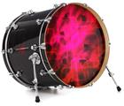 Vinyl Decal Skin Wrap for 20" Bass Kick Drum Head Cubic Shards Red - DRUM HEAD NOT INCLUDED