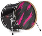 Vinyl Decal Skin Wrap for 20" Bass Kick Drum Head Jagged Camo Hot Pink - DRUM HEAD NOT INCLUDED