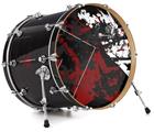 Vinyl Decal Skin Wrap for 20" Bass Kick Drum Head Baja 0003 Red Dark - DRUM HEAD NOT INCLUDED