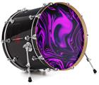 Vinyl Decal Skin Wrap for 20" Bass Kick Drum Head Liquid Metal Chrome Purple - DRUM HEAD NOT INCLUDED