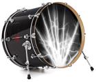 Vinyl Decal Skin Wrap for 20" Bass Kick Drum Head Lightning White - DRUM HEAD NOT INCLUDED