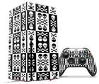 WraptorSkinz Skin Wrap compatible with the 2020 XBOX Series X Console and Controller Skull And Crossbones Pattern Bw (XBOX NOT INCLUDED)