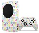 WraptorSkinz Skin Wrap compatible with the 2020 XBOX Series S Console and Controller Kearas Hearts White (XBOX NOT INCLUDED)