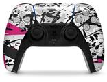 WraptorSkinz Skin Wrap compatible with the Sony PS5 DualSense Controller Baja 0018 Fuchsia Hot Pink (CONTROLLER NOT INCLUDED)