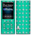 iPod Nano 5G Skin - Paper Planes Turquoise