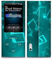 iPod Nano 5G Skin - Bokeh Music Neon Teal