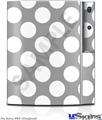 Sony PS3 Skin - Kearas Polka Dots Whtie On Gray