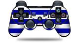 Sony PS3 Controller Decal Style Skin - Psycho Stripes Blue and White (CONTROLLER NOT INCLUDED)