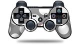 Sony PS3 Controller Decal Style Skin - Kearas Polka Dots Whtie On Gray (CONTROLLER NOT INCLUDED)