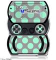 Kearas Polka Dots Mint And Gray - Decal Style Skins (fits Sony PSPgo)