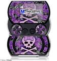Purple Girly Skull - Decal Style Skins (fits Sony PSPgo)