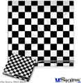 Decal Skin compatible with Sony PS3 Slim Checkers White