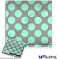 Decal Skin compatible with Sony PS3 Slim Kearas Polka Dots Mint And Gray