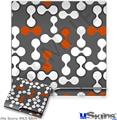 Decal Skin compatible with Sony PS3 Slim Locknodes 04 Burnt Orange