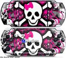Sony PSP 3000 Skin - Splatter Girly Skull