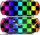 Sony PSP 3000 Skin - Rainbow Checkerboard