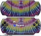 Sony PSP 3000 Skin - Tie Dye Pink and Yellow Stripes
