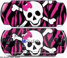 Sony PSP 3000 Skin - Pink Zebra Skull