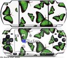 Sony PSP 3000 Skin - Butterflies Green