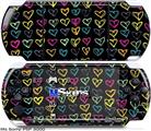 Sony PSP 3000 Skin - Kearas Hearts Black