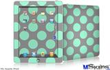 iPad Skin - Kearas Polka Dots Mint And Gray