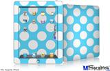 iPad Skin - Kearas Polka Dots White And Blue
