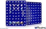 iPad Skin - Paper Planes Royal Blue