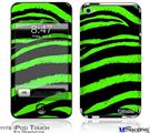 iPod Touch 4G Decal Style Vinyl Skin - Zebra Green