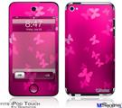 iPod Touch 4G Decal Style Vinyl Skin - Bokeh Butterflies Hot Pink