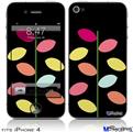 iPhone 4 Decal Style Vinyl Skin - Plain Leaves On Black (DOES NOT fit newer iPhone 4S)
