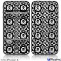 iPhone 4 Decal Style Vinyl Skin - Gothic Punk Pattern (DOES NOT fit newer iPhone 4S)