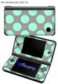 Kearas Polka Dots Mint And Gray - Decal Style Skin fits Nintendo DSi XL (DSi SOLD SEPARATELY)