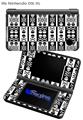 Skull And Crossbones Pattern Bw - Decal Style Skin fits Nintendo DSi XL (DSi SOLD SEPARATELY)
