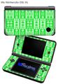 Skull And Crossbones Pattern Green - Decal Style Skin fits Nintendo DSi XL (DSi SOLD SEPARATELY)