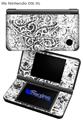 Folder Doodles White - Decal Style Skin fits Nintendo DSi XL (DSi SOLD SEPARATELY)