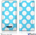 Zune HD Skin - Kearas Polka Dots White And Blue