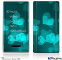 Zune HD Skin - Bokeh Hearts Neon Teal