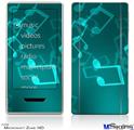 Zune HD Skin - Bokeh Music Neon Teal