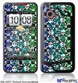 HTC Droid Incredible Skin - Splatter Girly Skull Rainbow