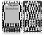 Skull And Crossbones Pattern Bw - Decal Style Skin fits Amazon Kindle 3 Keyboard (with 6 inch display)